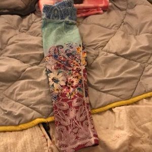 Floral active running pants